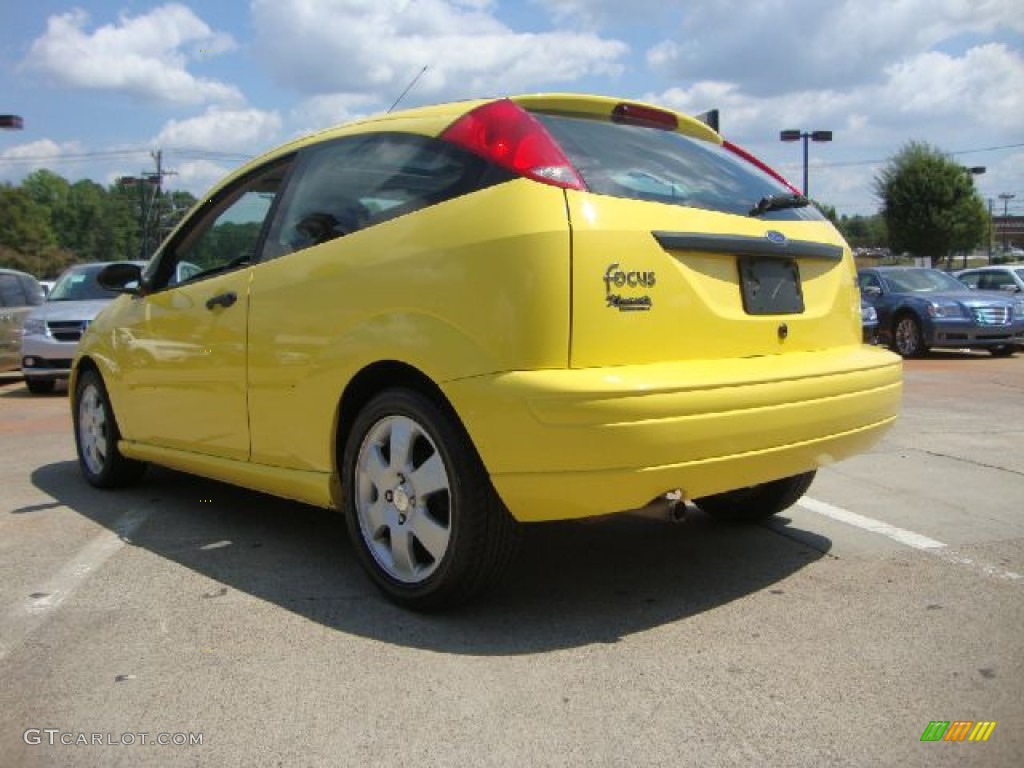 2002 Focus ZX3 Coupe - Egg Yolk Yellow / Dark Charcoal photo #5