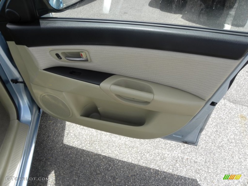 2007 MAZDA3 i Sport Sedan - Ice Blue Metallic / Beige photo #9