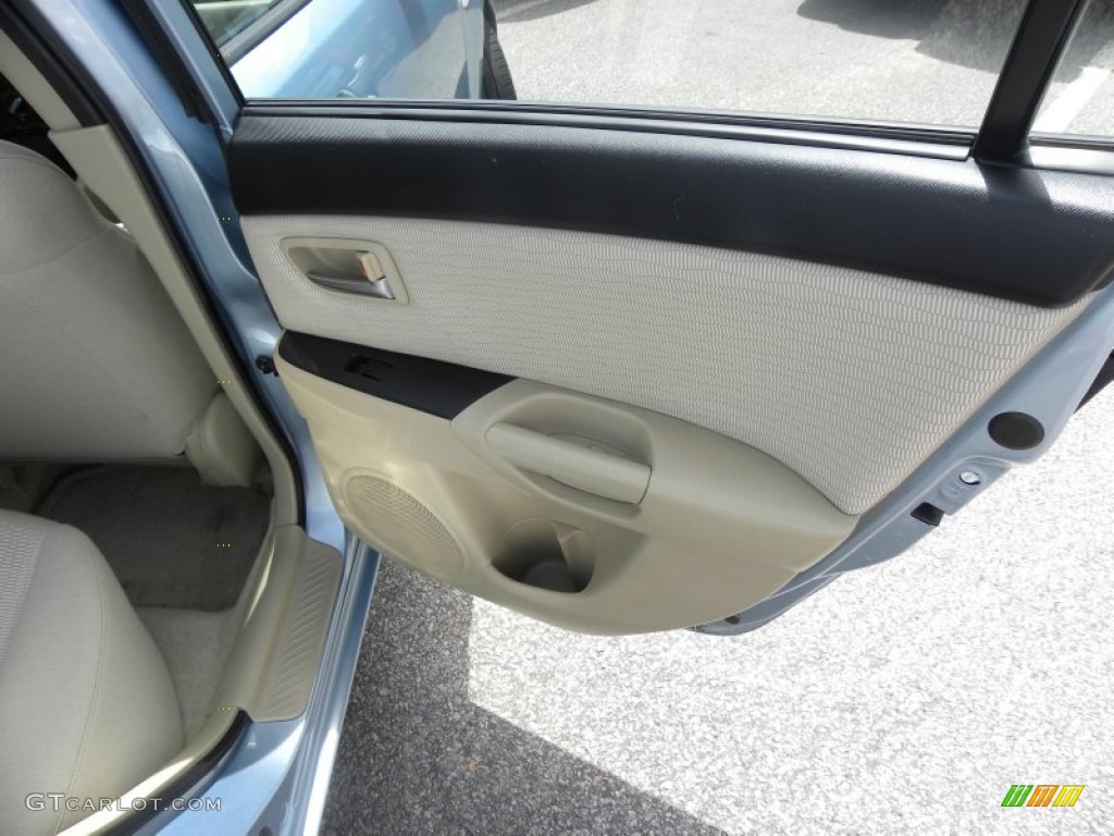2007 MAZDA3 i Sport Sedan - Ice Blue Metallic / Beige photo #11
