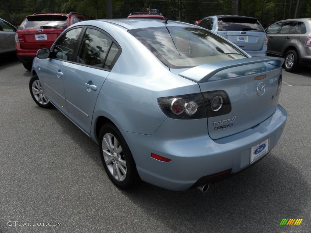 2007 MAZDA3 i Sport Sedan - Ice Blue Metallic / Beige photo #15