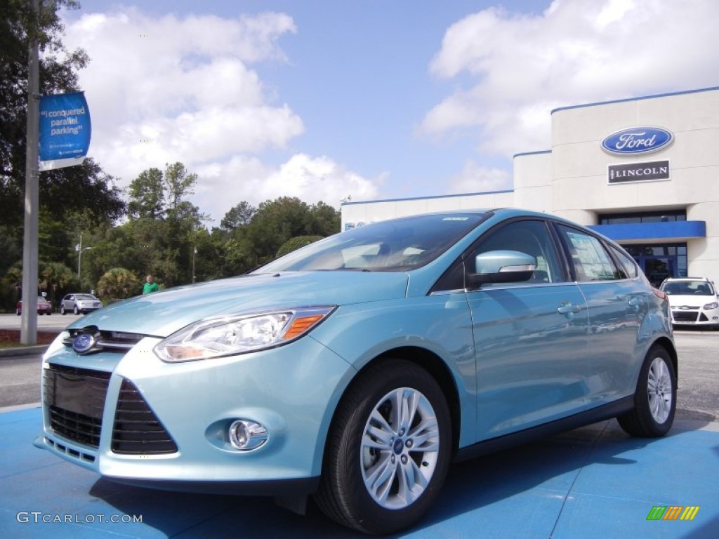 2012 Focus SEL 5-Door - Frosted Glass Metallic / Stone photo #1