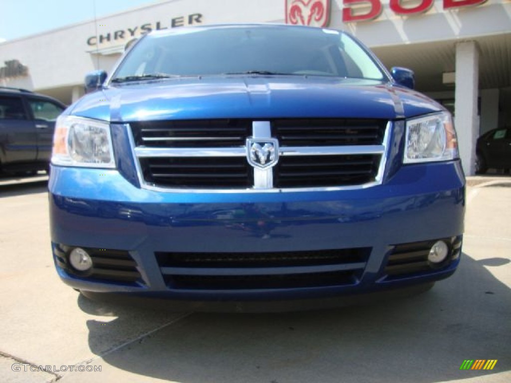 2010 Grand Caravan SXT - Deep Water Blue Pearl Coat / Dark Slate Gray/Light Shale photo #8