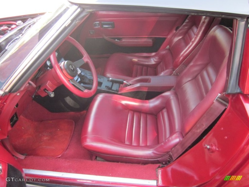 Dark Red Interior 1982 Chevrolet Corvette Coupe Photo #53398496