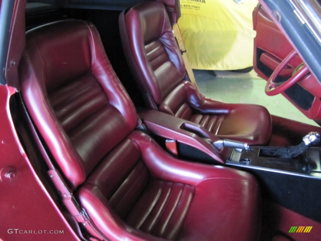Dark Red Interior 1982 Chevrolet Corvette Coupe Photo #53399081