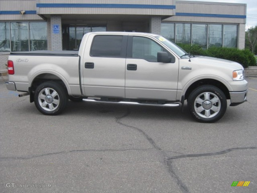 2006 F150 Lariat SuperCrew 4x4 - Smokestone Metallic / Black photo #7