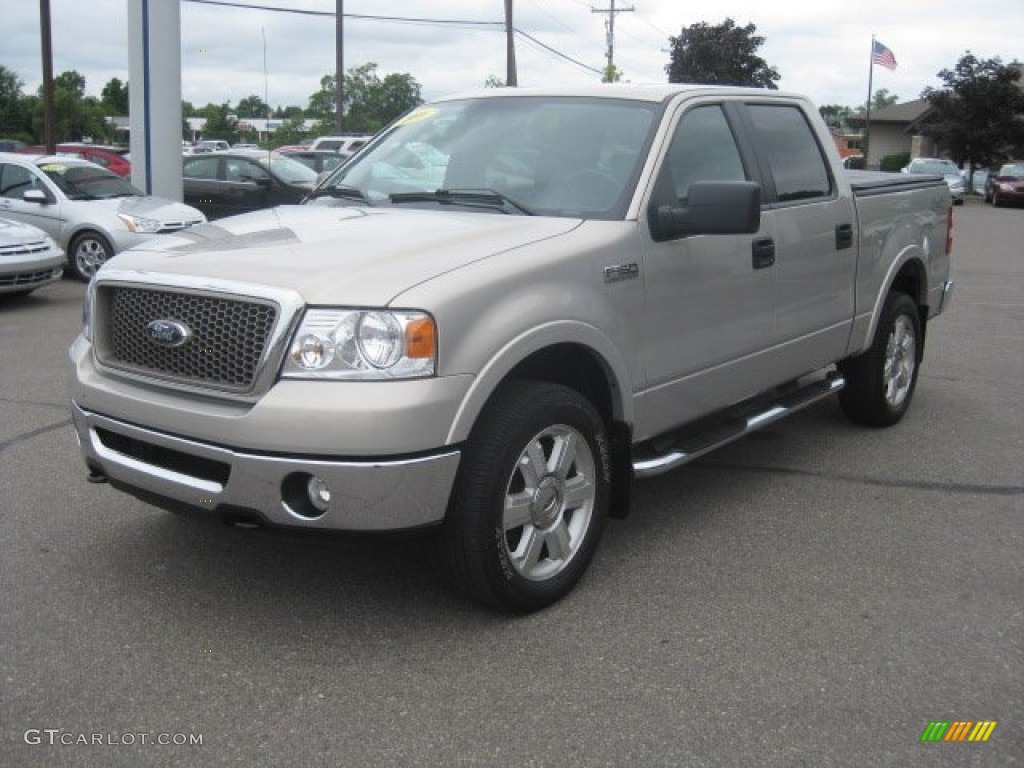 2006 F150 Lariat SuperCrew 4x4 - Smokestone Metallic / Black photo #11