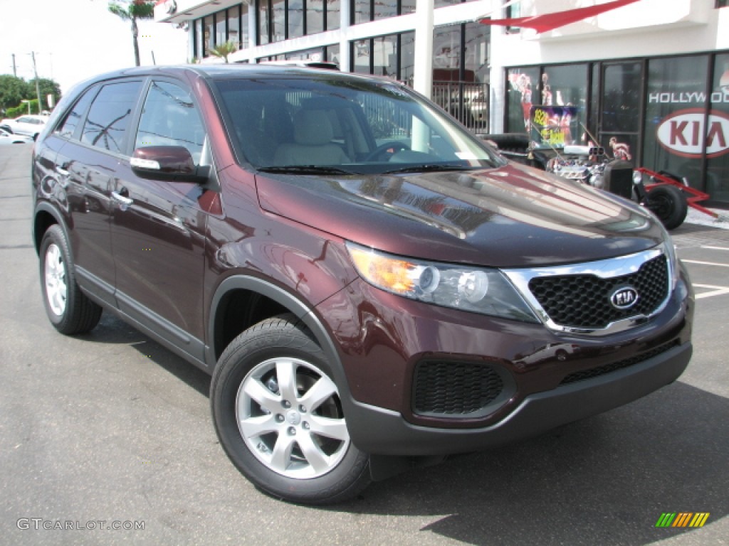 2012 Sorento LX - Dark Cherry / Black photo #1