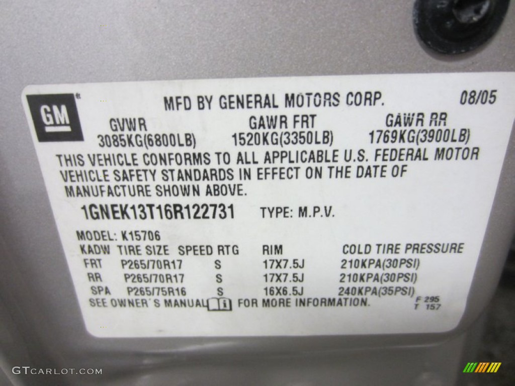 2006 Tahoe Z71 4x4 - Silver Birch Metallic / Gray/Dark Charcoal photo #10