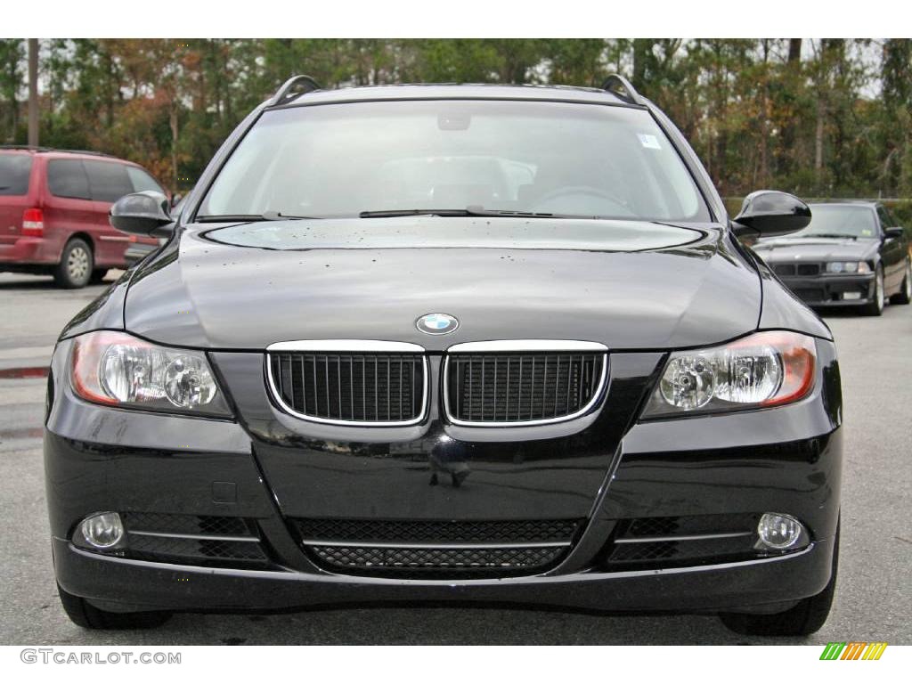 2008 3 Series 328i Wagon - Jet Black / Terra Dakota Leather photo #2