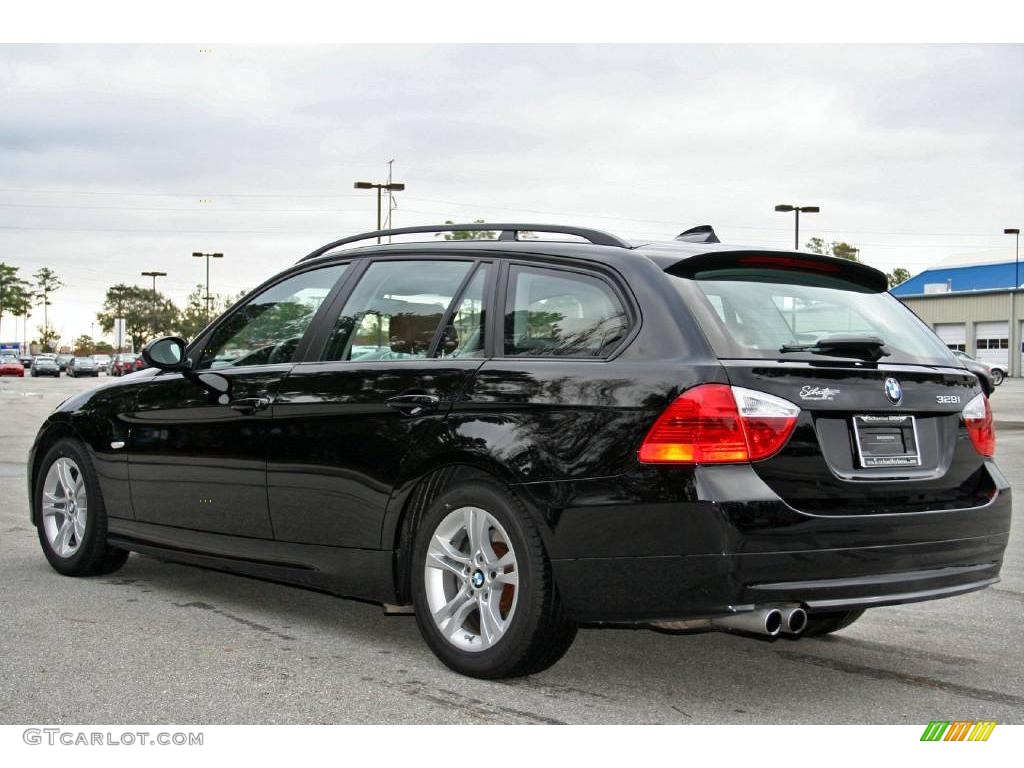 2008 3 Series 328i Wagon - Jet Black / Terra Dakota Leather photo #5