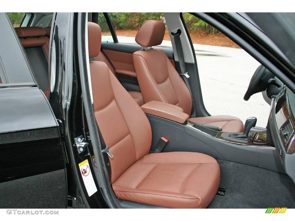 2008 3 Series 328i Wagon - Jet Black / Terra Dakota Leather photo #13