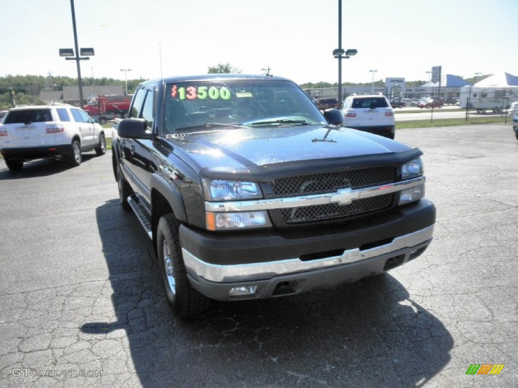 2003 Silverado 2500HD LT Crew Cab 4x4 - Black / Dark Charcoal photo #2