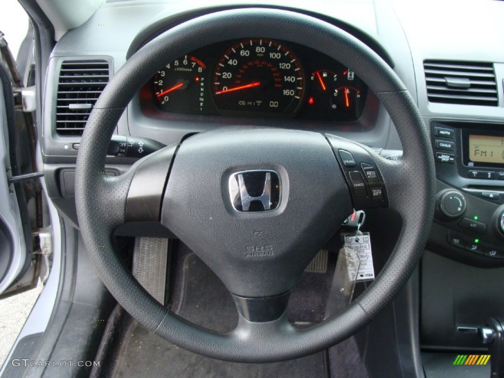 2003 Accord LX Coupe - Satin Silver Metallic / Black photo #22