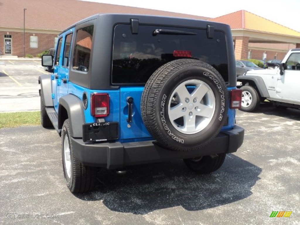 2011 Wrangler Unlimited Sport 4x4 - Cosmos Blue / Black photo #4