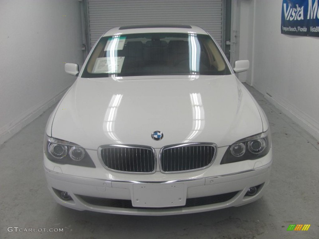 2008 7 Series 750Li Sedan - Alpine White / Cream Beige photo #2