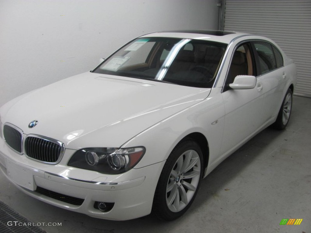 2008 7 Series 750Li Sedan - Alpine White / Cream Beige photo #3