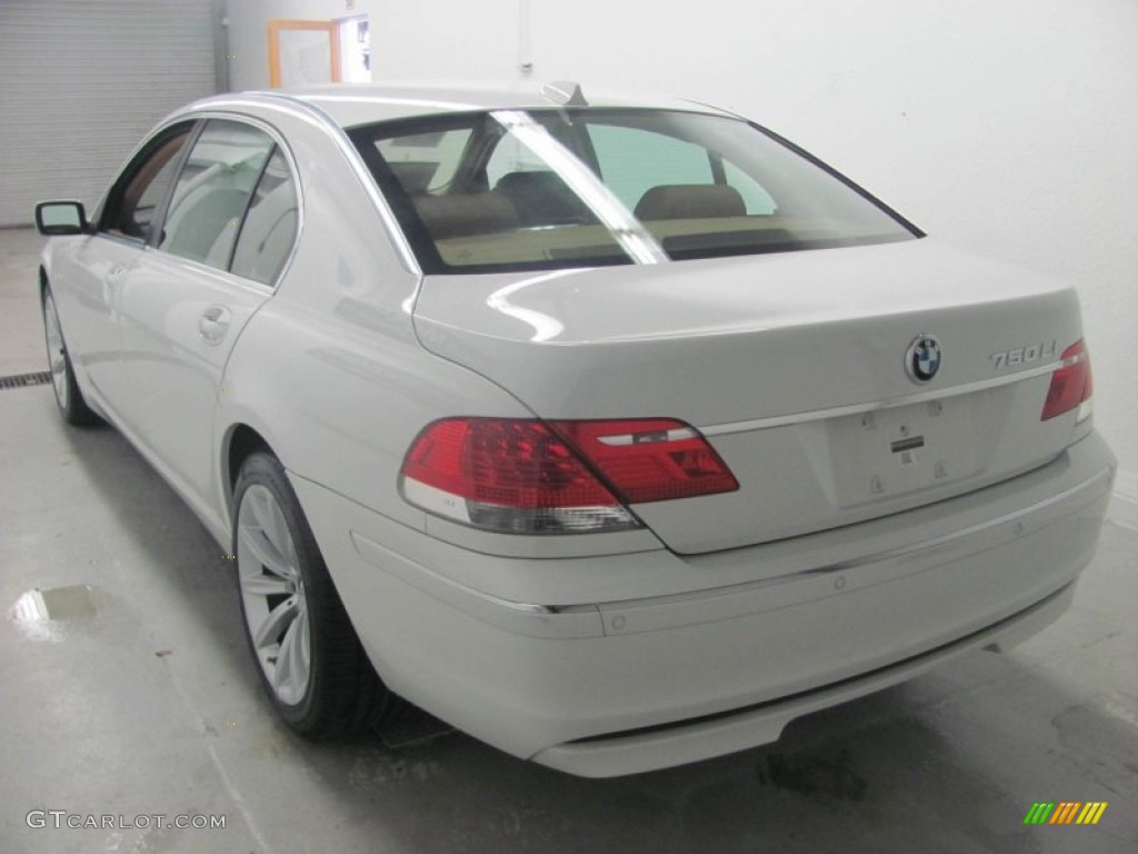 2008 7 Series 750Li Sedan - Alpine White / Cream Beige photo #4