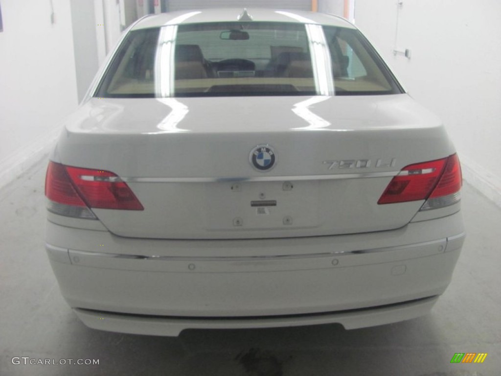 2008 7 Series 750Li Sedan - Alpine White / Cream Beige photo #5
