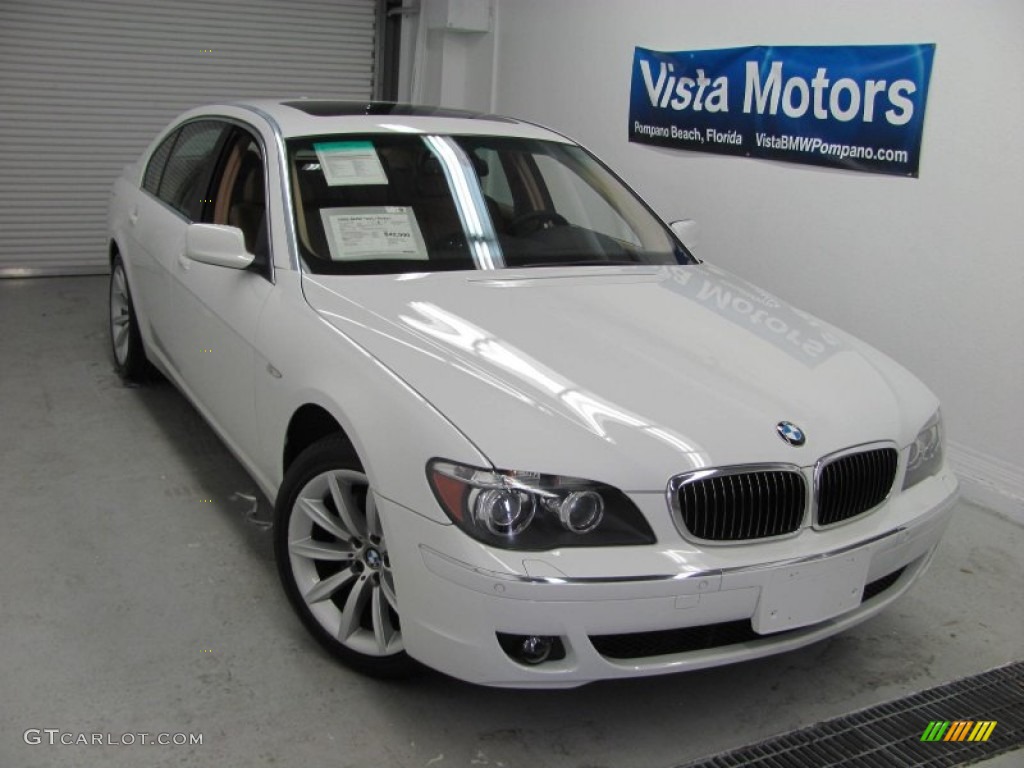 2008 7 Series 750Li Sedan - Alpine White / Cream Beige photo #7