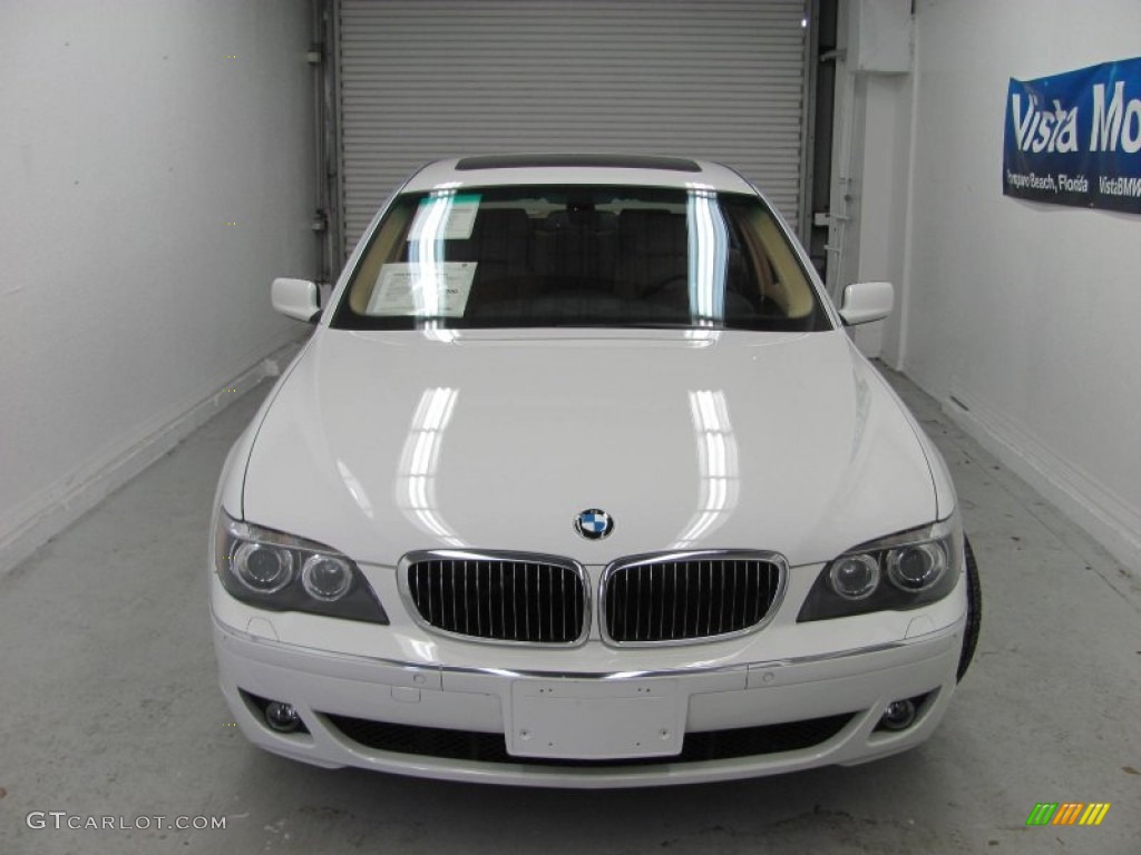2008 7 Series 750Li Sedan - Alpine White / Cream Beige photo #8