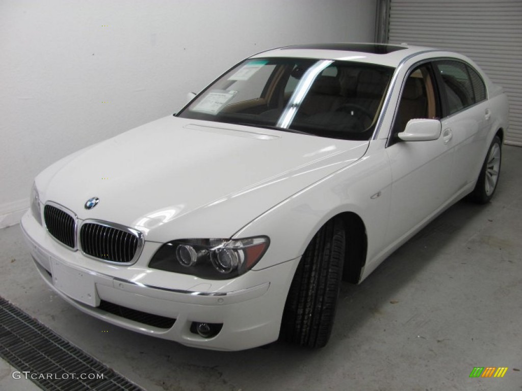 2008 7 Series 750Li Sedan - Alpine White / Cream Beige photo #9