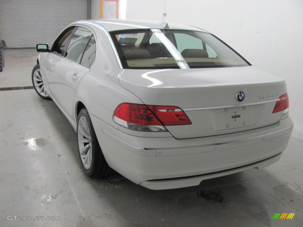 2008 7 Series 750Li Sedan - Alpine White / Cream Beige photo #10