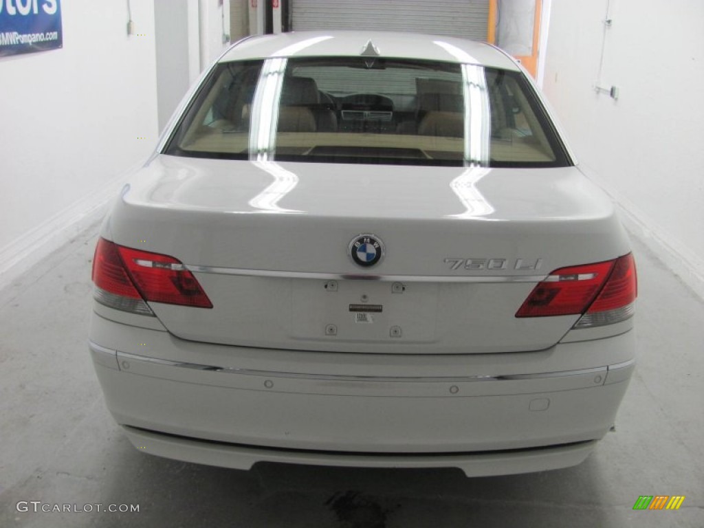 2008 7 Series 750Li Sedan - Alpine White / Cream Beige photo #12