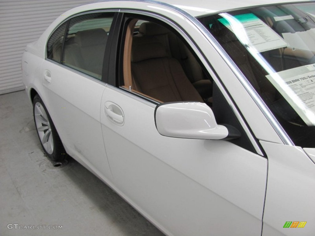 2008 7 Series 750Li Sedan - Alpine White / Cream Beige photo #17