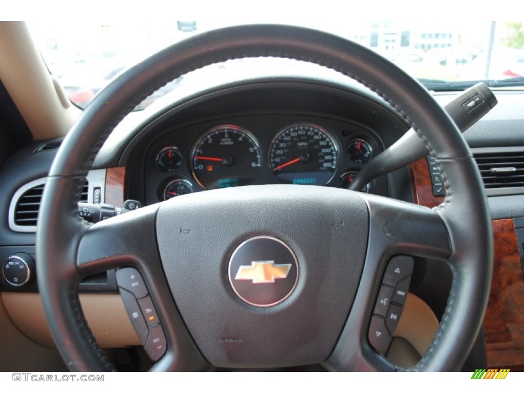 2008 Chevrolet Suburban 1500 LS Light Cashmere/Ebony Steering Wheel Photo #53405198