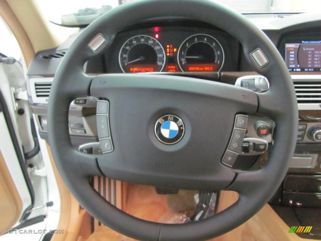 2008 7 Series 750Li Sedan - Alpine White / Cream Beige photo #46