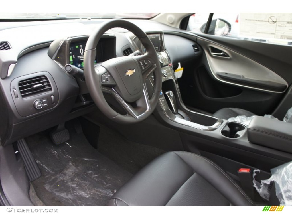 Jet Black/Ceramic White Accents Interior 2012 Chevrolet Volt Hatchback Photo #53406266