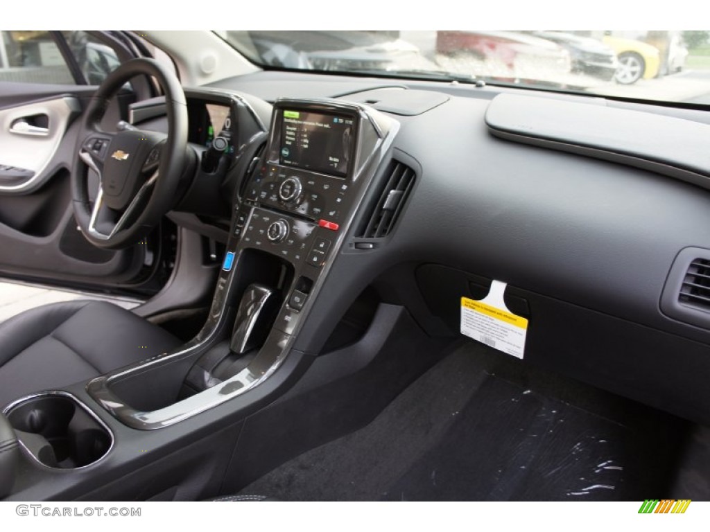 2012 Chevrolet Volt Hatchback Jet Black/Ceramic White Accents Dashboard Photo #53406425