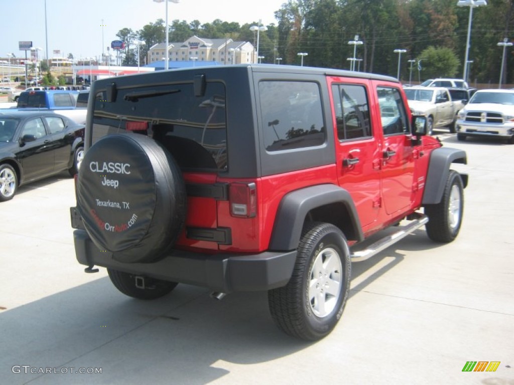 2011 Wrangler Unlimited Sport 4x4 - Flame Red / Black photo #5