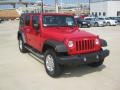 2011 Flame Red Jeep Wrangler Unlimited Sport 4x4  photo #7