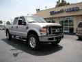 2008 Silver Metallic Ford F250 Super Duty Lariat Crew Cab 4x4  photo #2