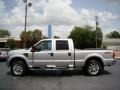 2008 Silver Metallic Ford F250 Super Duty Lariat Crew Cab 4x4  photo #5