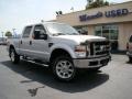 2008 Silver Metallic Ford F250 Super Duty Lariat Crew Cab 4x4  photo #32