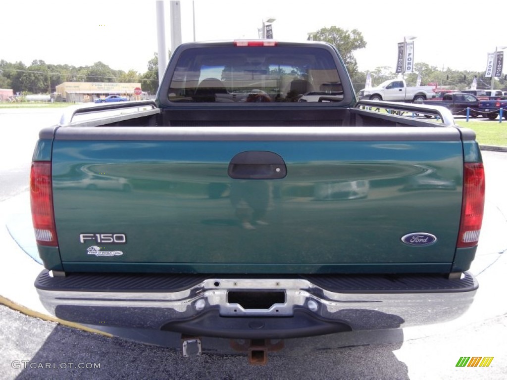 2000 F150 Lariat Extended Cab - Amazon Green Metallic / Medium Parchment photo #4