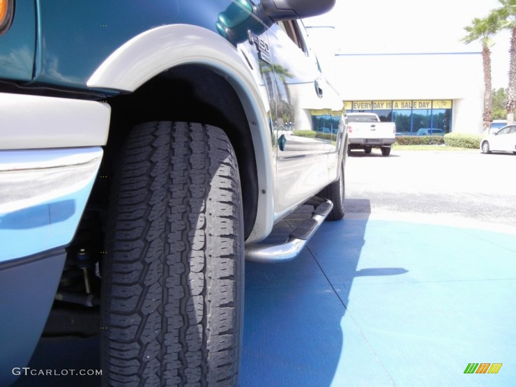 2000 F150 Lariat Extended Cab - Amazon Green Metallic / Medium Parchment photo #12