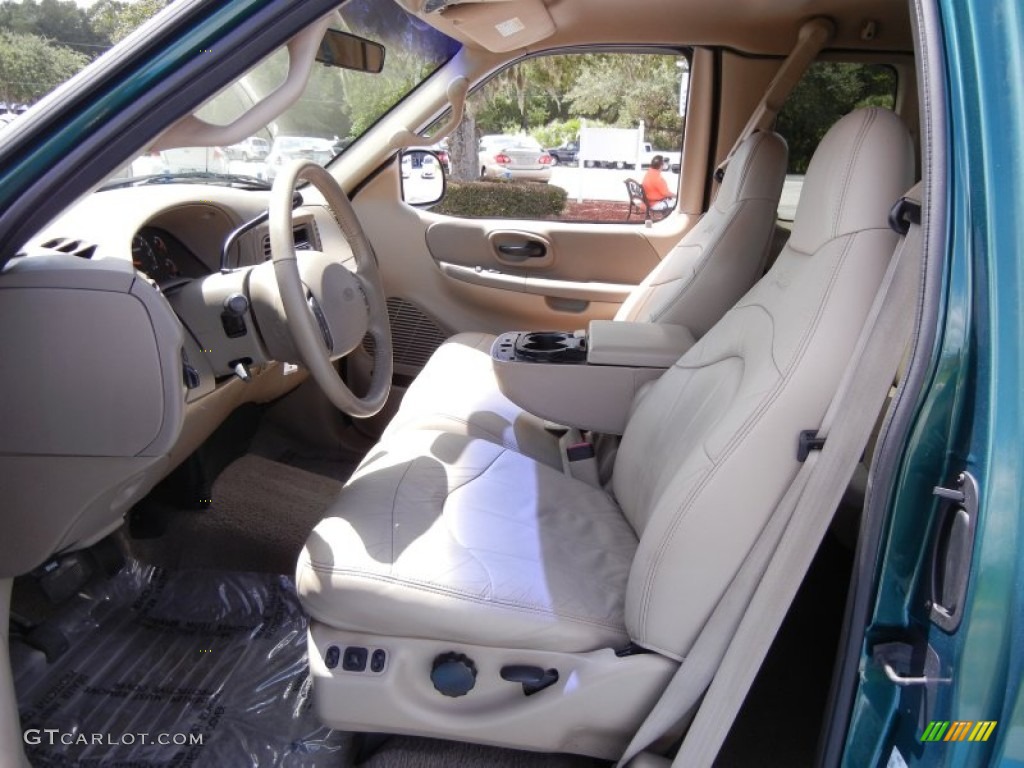 Medium Parchment Interior 2000 Ford F150 Lariat Extended Cab Photo #53413915