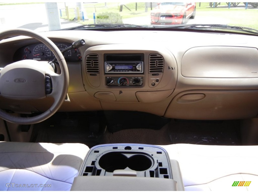 2000 F150 Lariat Extended Cab - Amazon Green Metallic / Medium Parchment photo #21