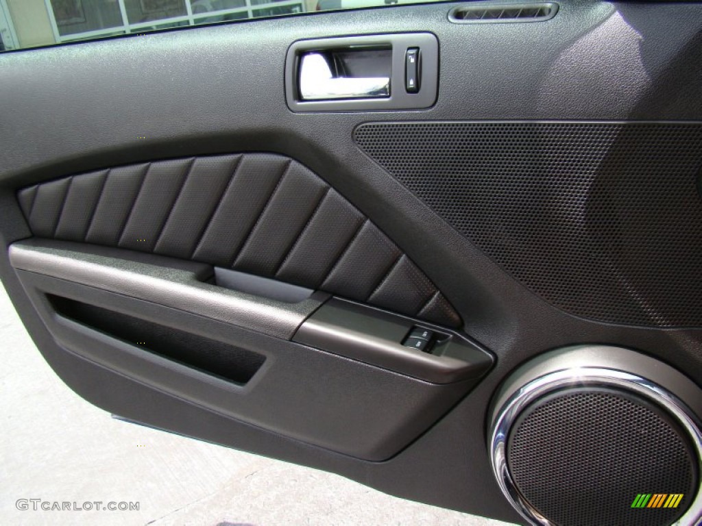 2010 Ford Mustang GT Premium Coupe Charcoal Black Door Panel Photo #53415784