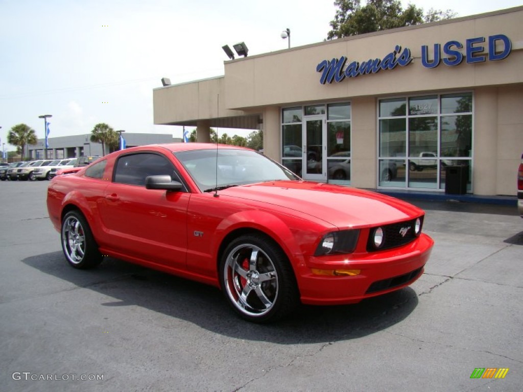 2007 Mustang GT Deluxe Coupe - Torch Red / Dark Charcoal photo #2