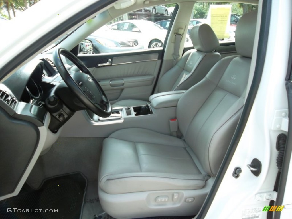 2008 M 35 S Sedan - Moonlight White / Stone photo #18