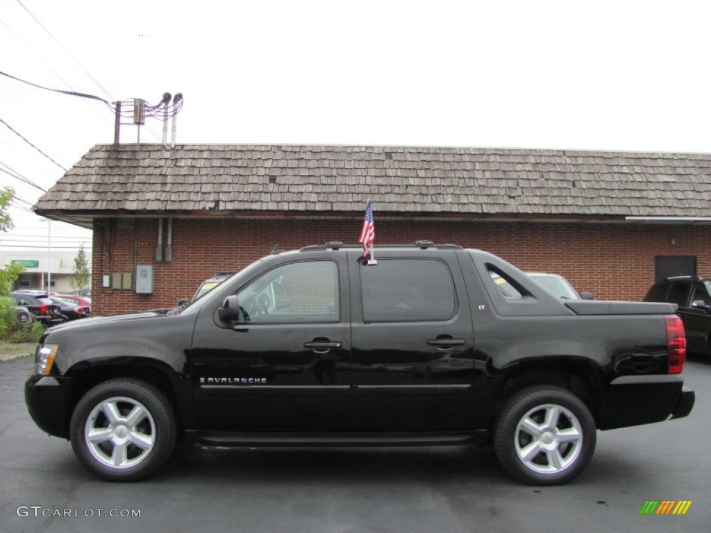 Black 2008 Chevrolet Avalanche LT 4x4 Exterior Photo #53420694