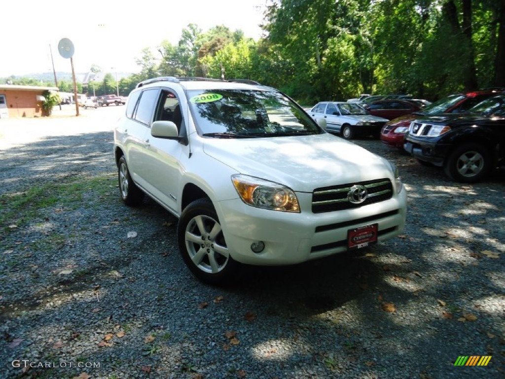 2008 RAV4 Limited 4WD - Blizzard Pearl White / Ash photo #1