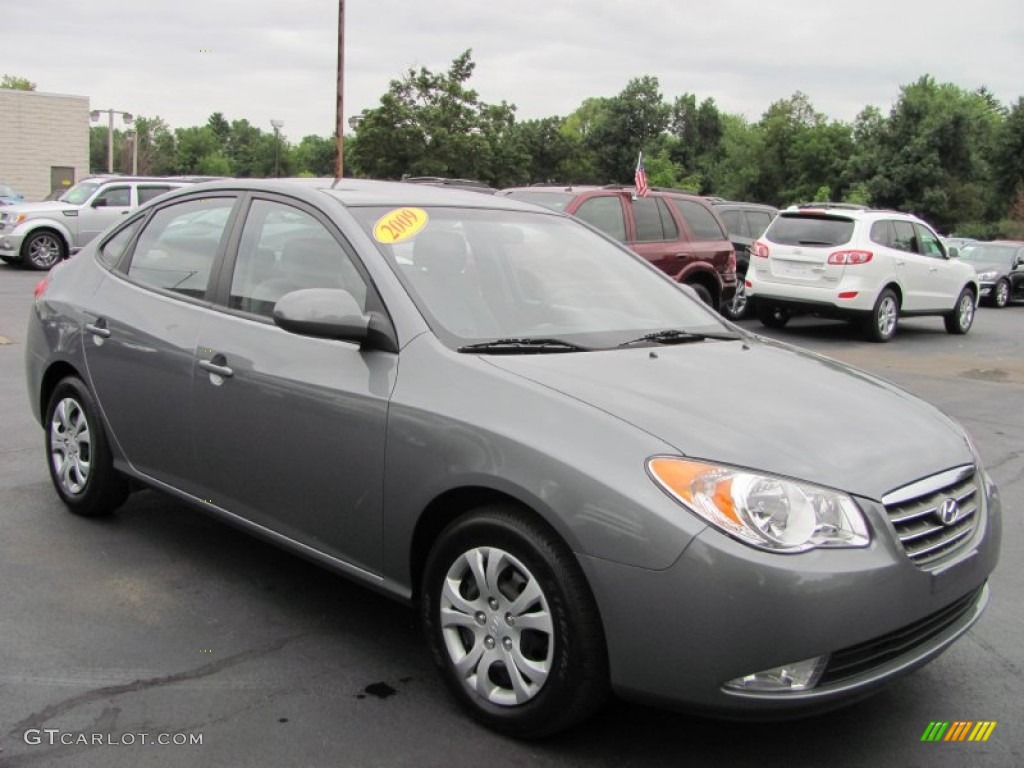 2009 Elantra GLS Sedan - Carbon Gray / Gray photo #20