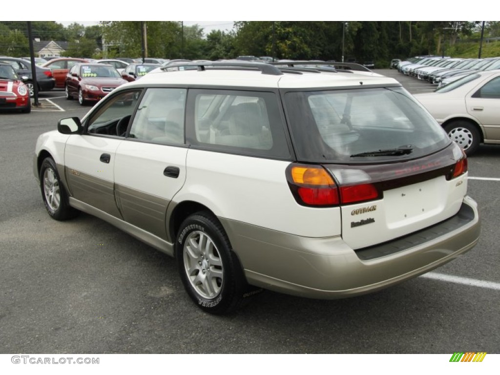 2003 Outback Wagon - White Frost Pearl / Beige photo #9