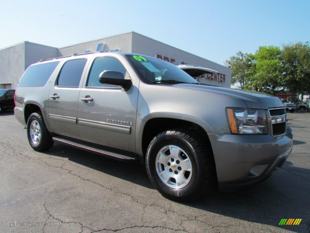 2009 Suburban LT - Greystone Metallic / Light Titanium/Dark Titanium photo #1