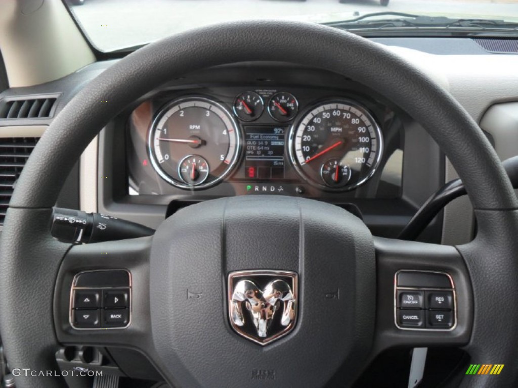 2012 Dodge Ram 2500 HD ST Crew Cab 4x4 Dark Slate/Medium Graystone Steering Wheel Photo #53427597